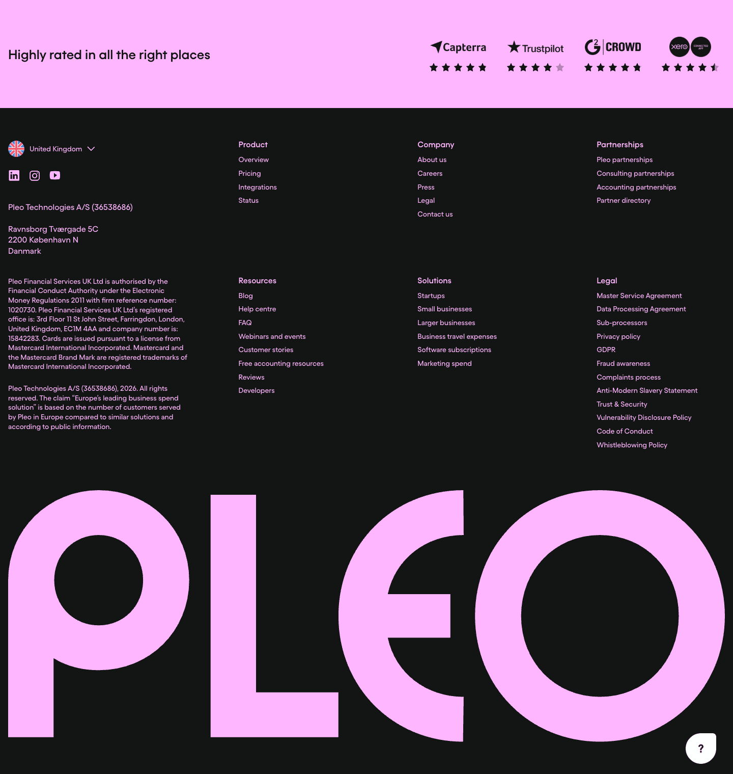 Reference 1 for Pink Trust Wordmark Footer