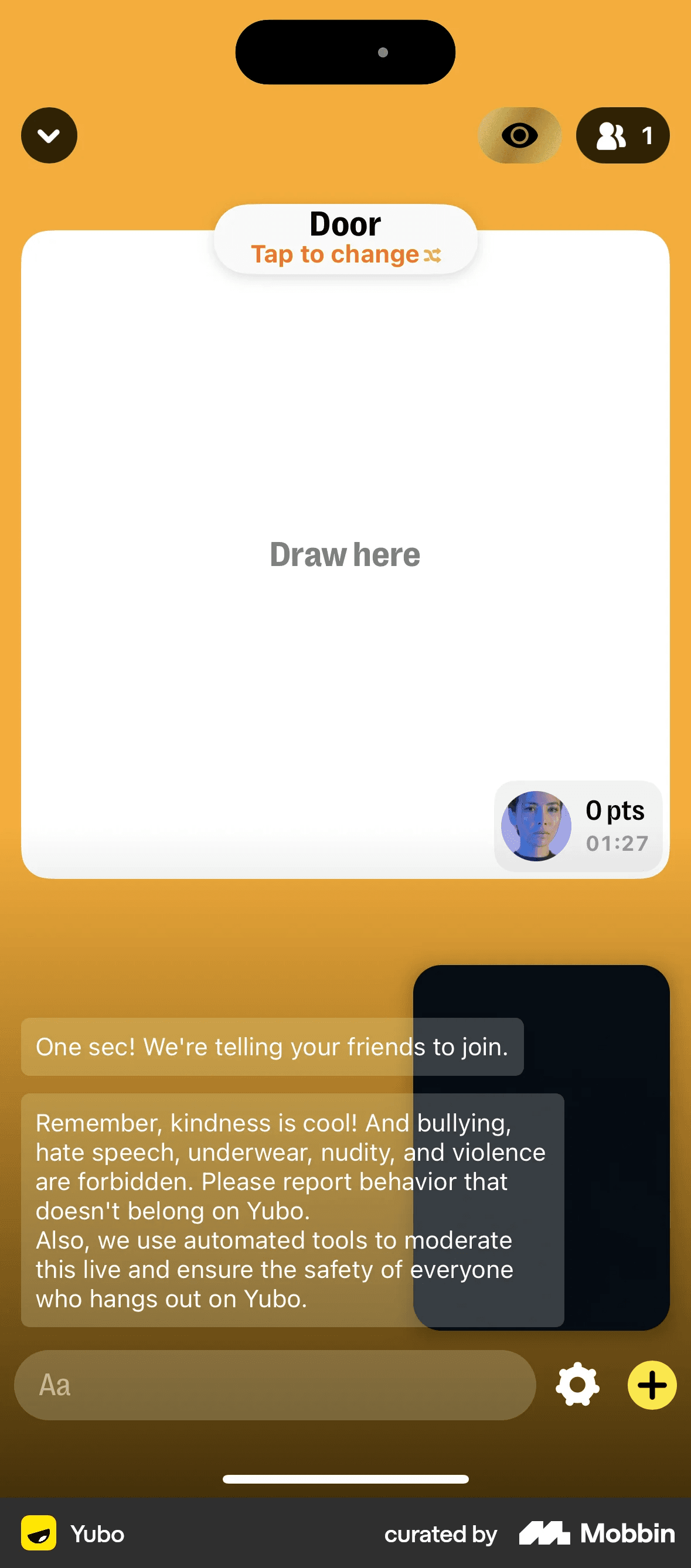 Yubo drawing games app screen