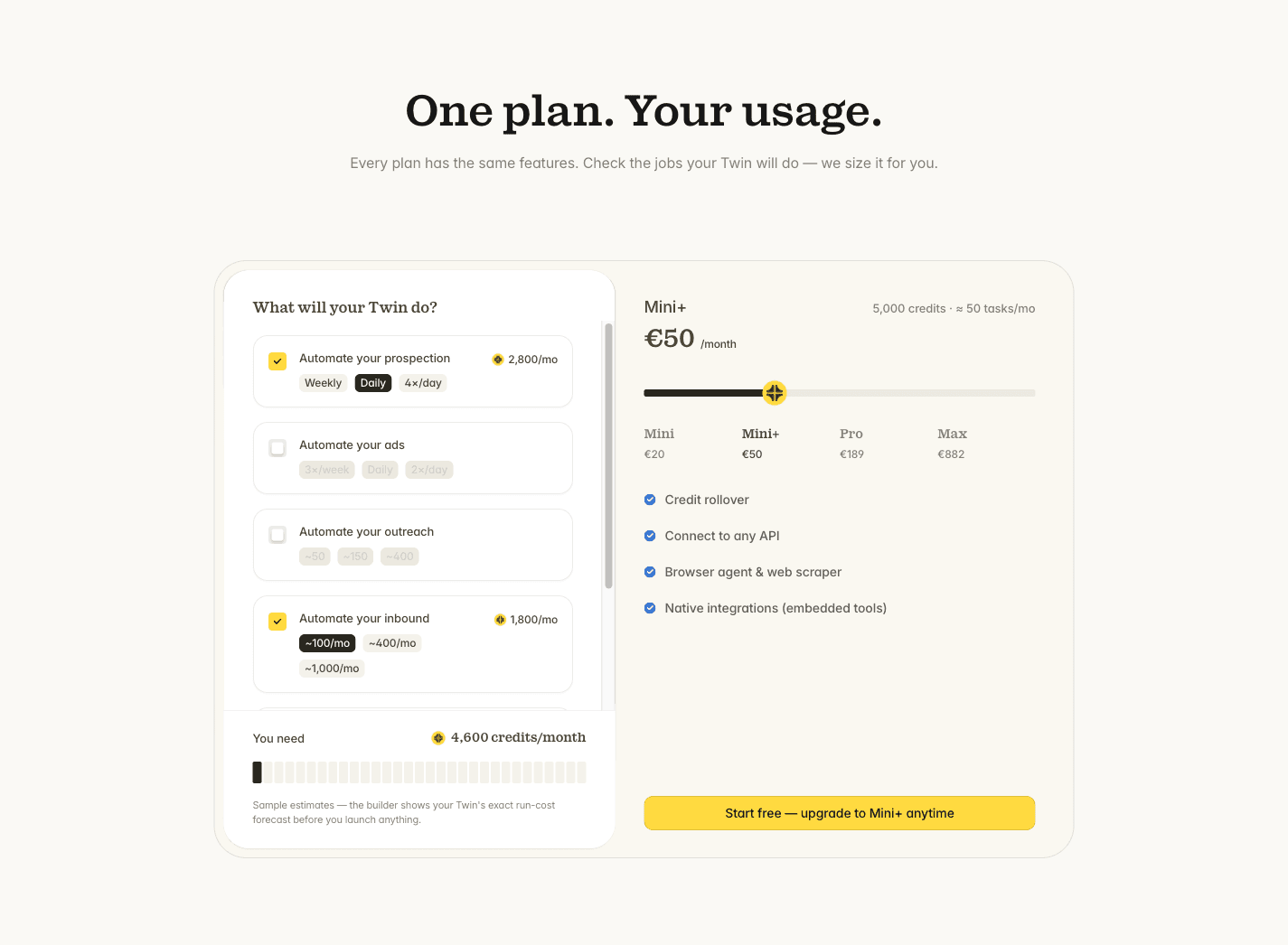 Reference 1 for Usage-Calibrated Pricing Planner